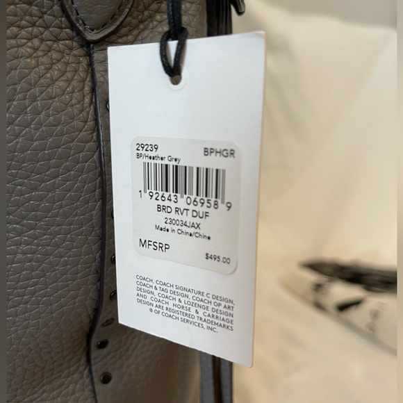 Coach Duffle With Rivets - Picture 7 of 12